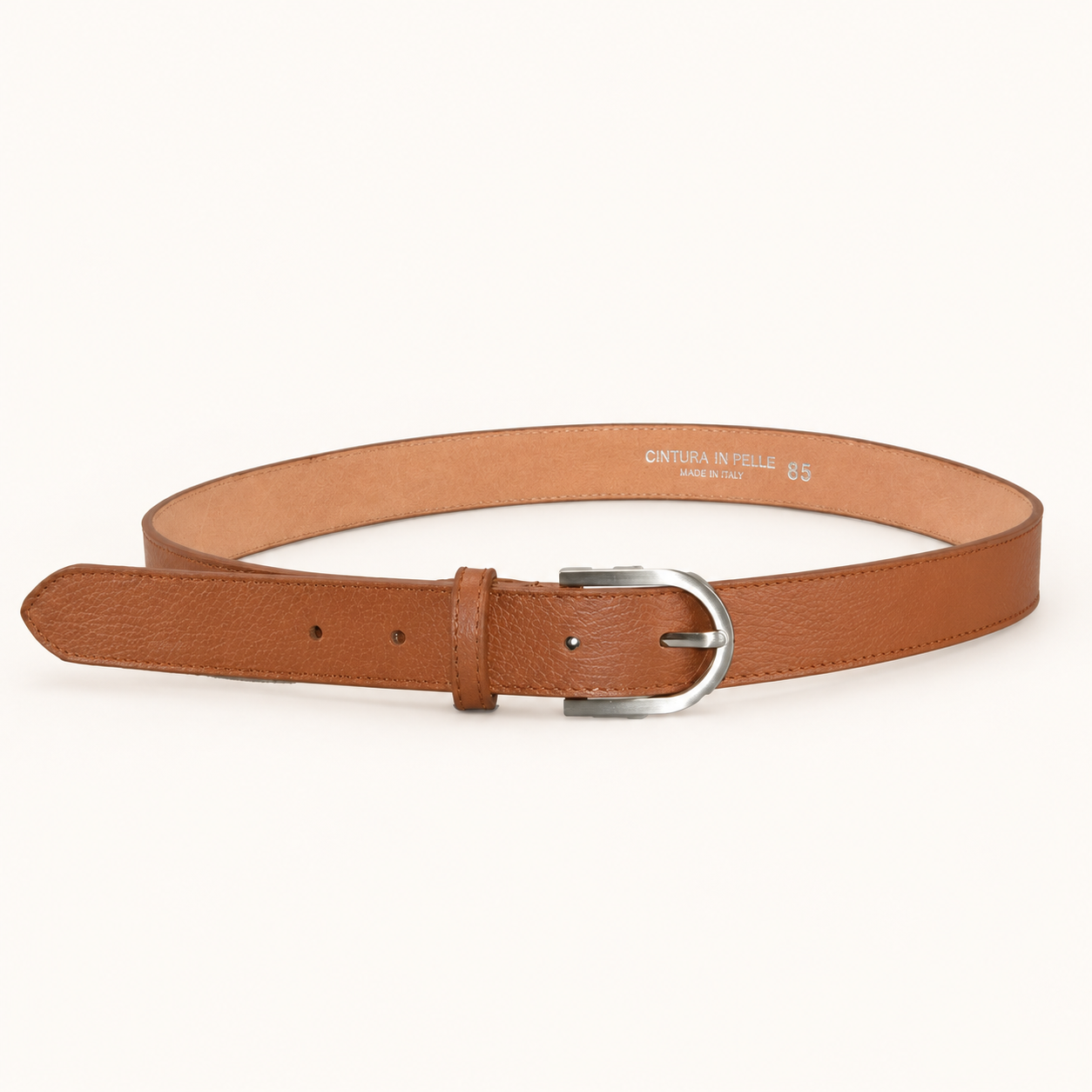 Leather Belt op zachte neutrale achtergrond