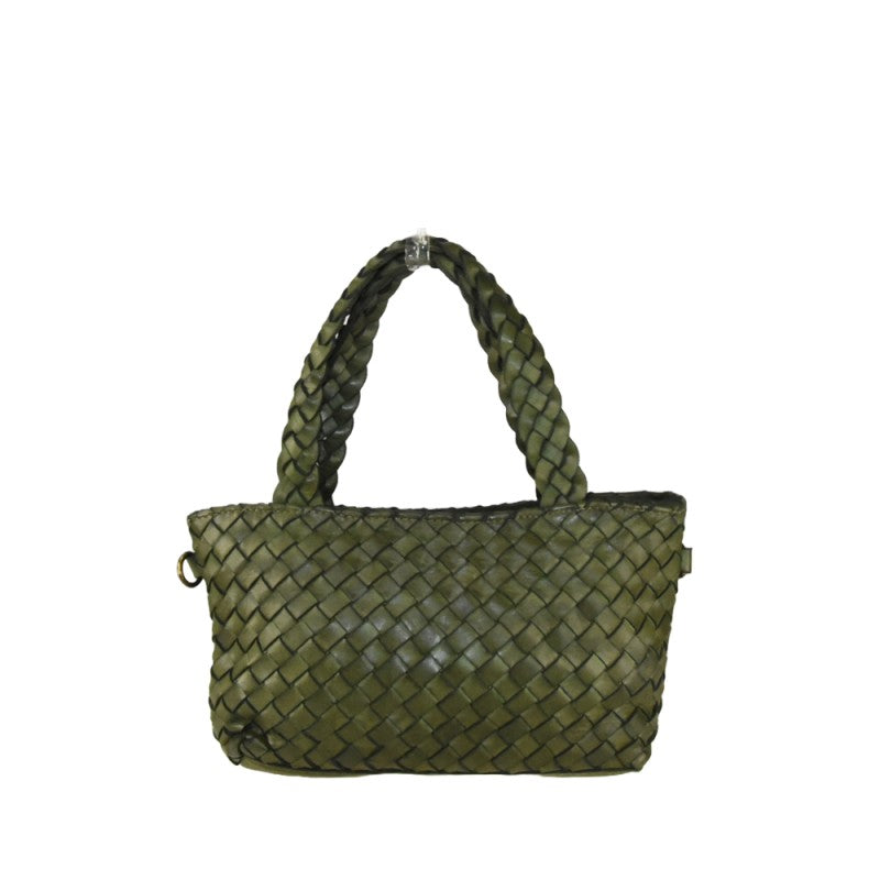 Woman washed leather bag