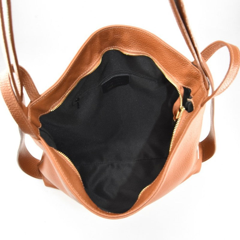 Convertible Leather Backpack
