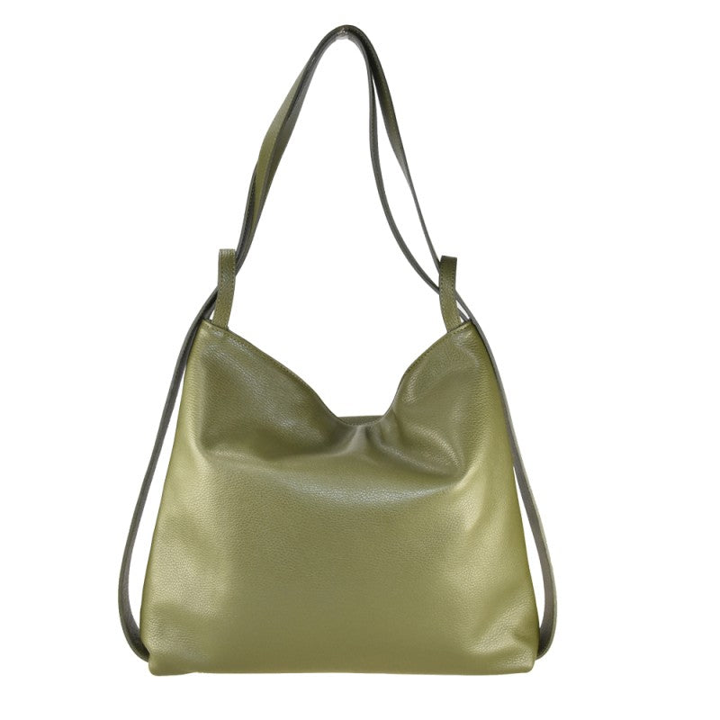 Convertible Leather Backpack