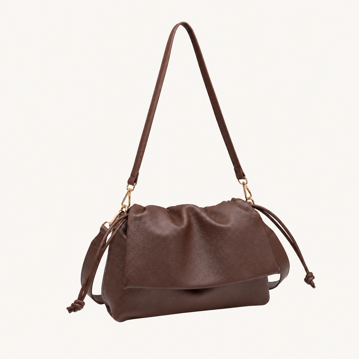 City Shoulder Bag – Darkbrown – schuin