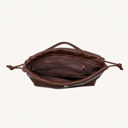 City Shoulder Bag – Darkbrown – binnenkant
