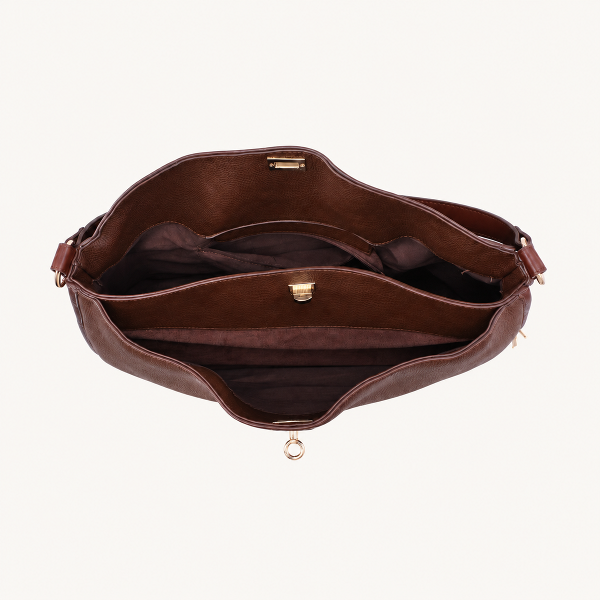 Everyday Tote – Darkbrown – binnenkant