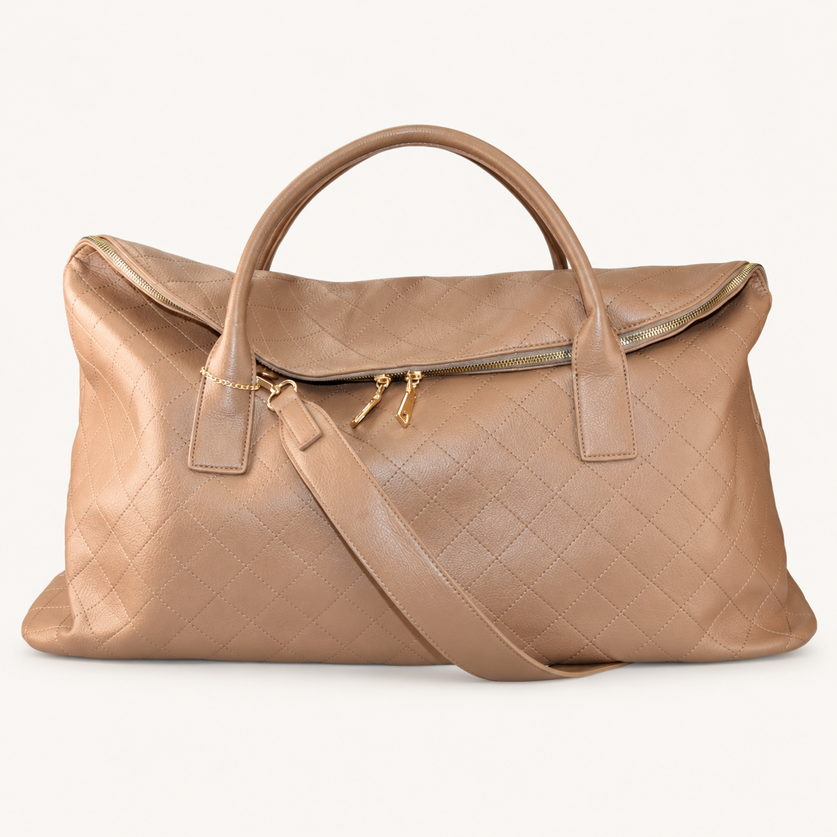 Large Everyday Handbag BO321 – Taupe – vooraanzicht