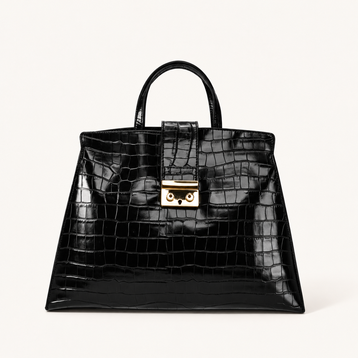 Leather Classic Handbag CK37841 – Nero – vooraanzicht