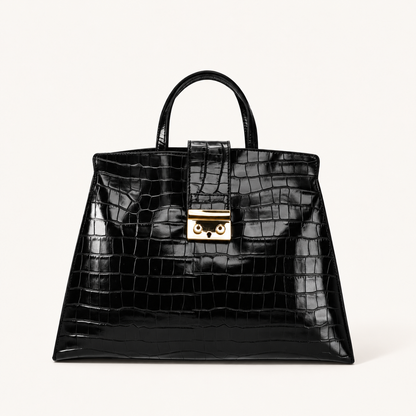 Leather Classic Handbag CK37841 – Nero – vooraanzicht
