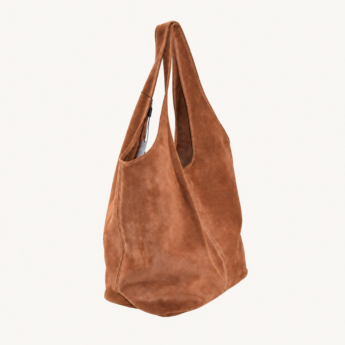 Suede Shopper – Tan – zijkant