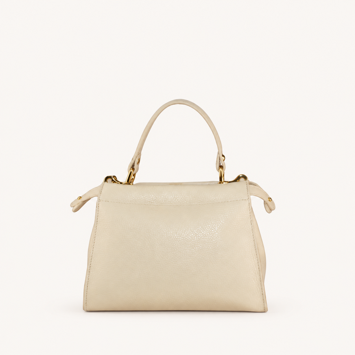 Leather Mini Top Handle Bag FM29832 – Beige – vooraanzicht