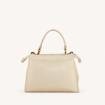 Leather Mini Top Handle Bag FM29832 – Beige – vooraanzicht