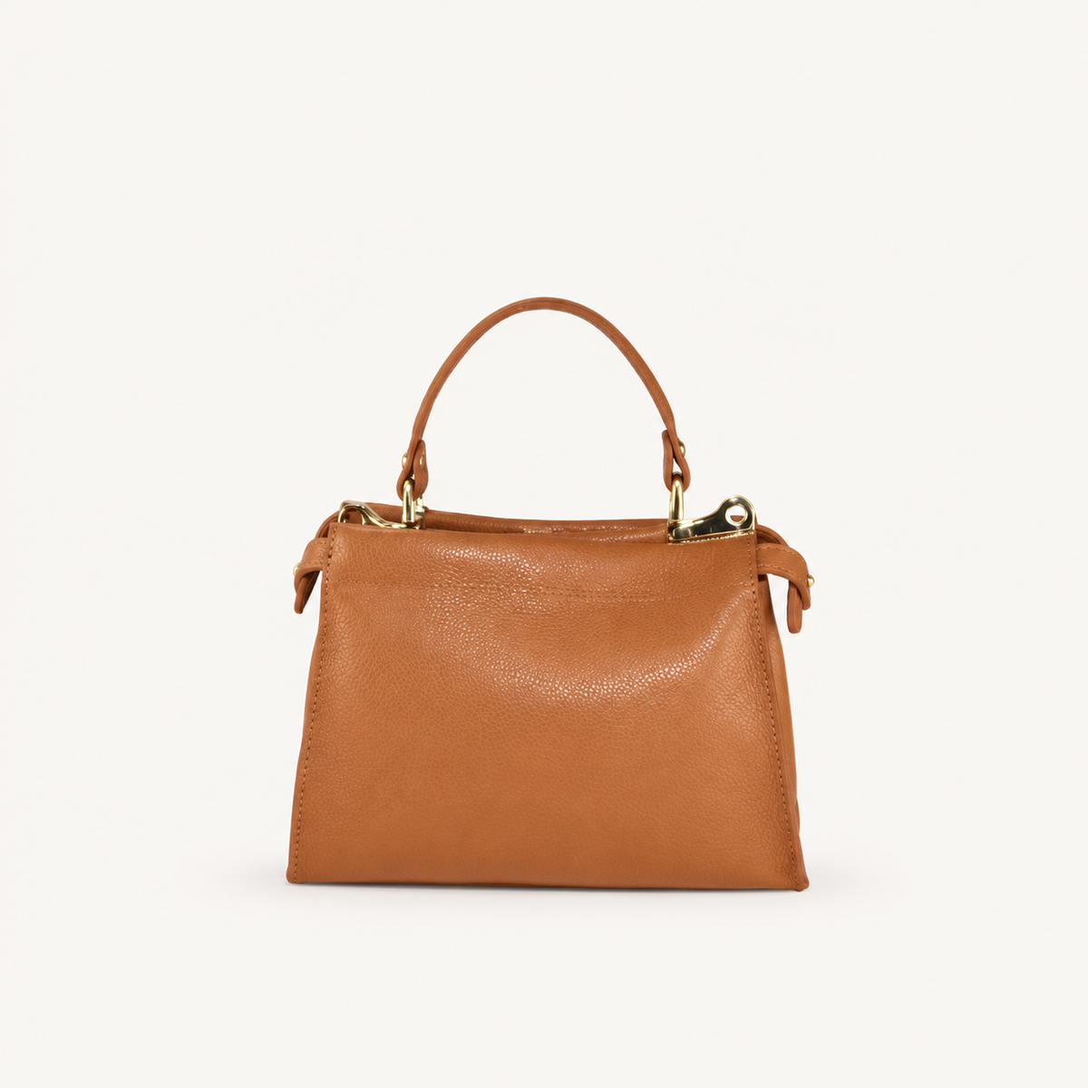 Leather Mini Top Handle Bag FM29832 – Tan – vooraanzicht