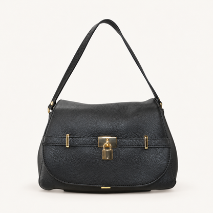 Leather Refined Shoulder Bag JH43847 – Nero – vooraanzicht