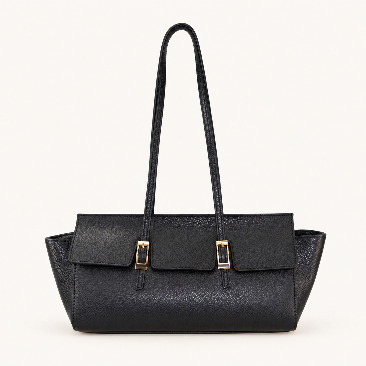 Leather Slim Shoulder Bag LE32835 – Nero