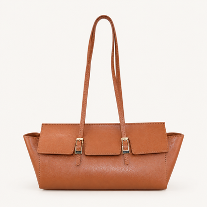 Leather Slim Shoulder Bag LE32835 – Tan