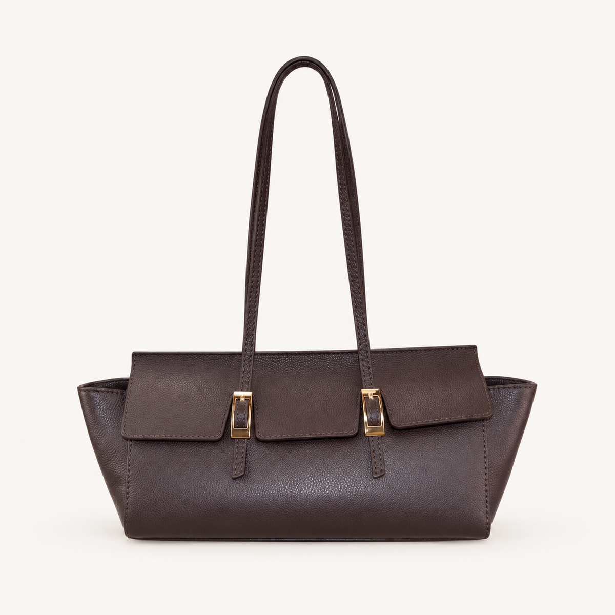 Leather Slim Shoulder Bag LE32835 – Darkbrown