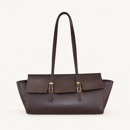 Leather Slim Shoulder Bag LE32835 – Darkbrown