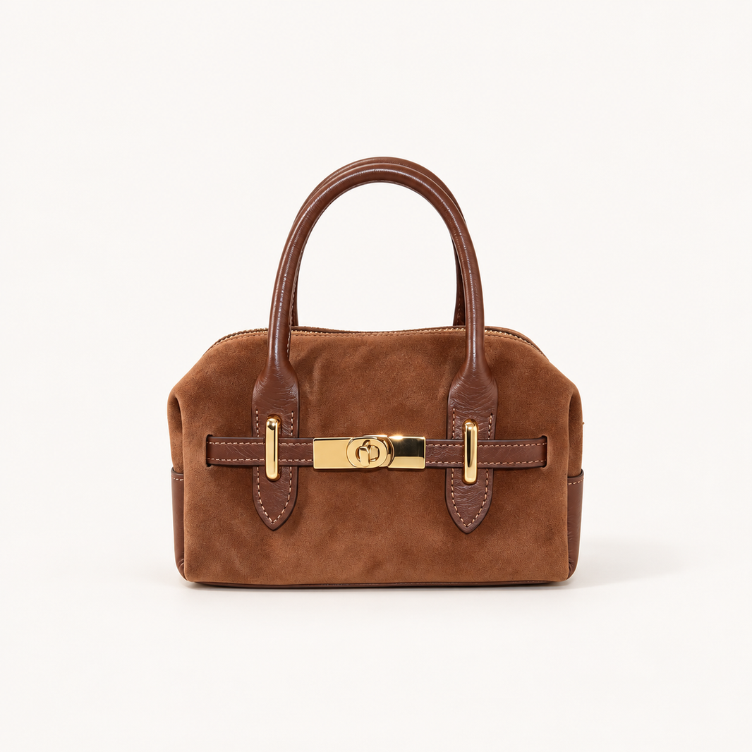 Mini Leather Handbag LR29832 – Brown – vooraanzicht