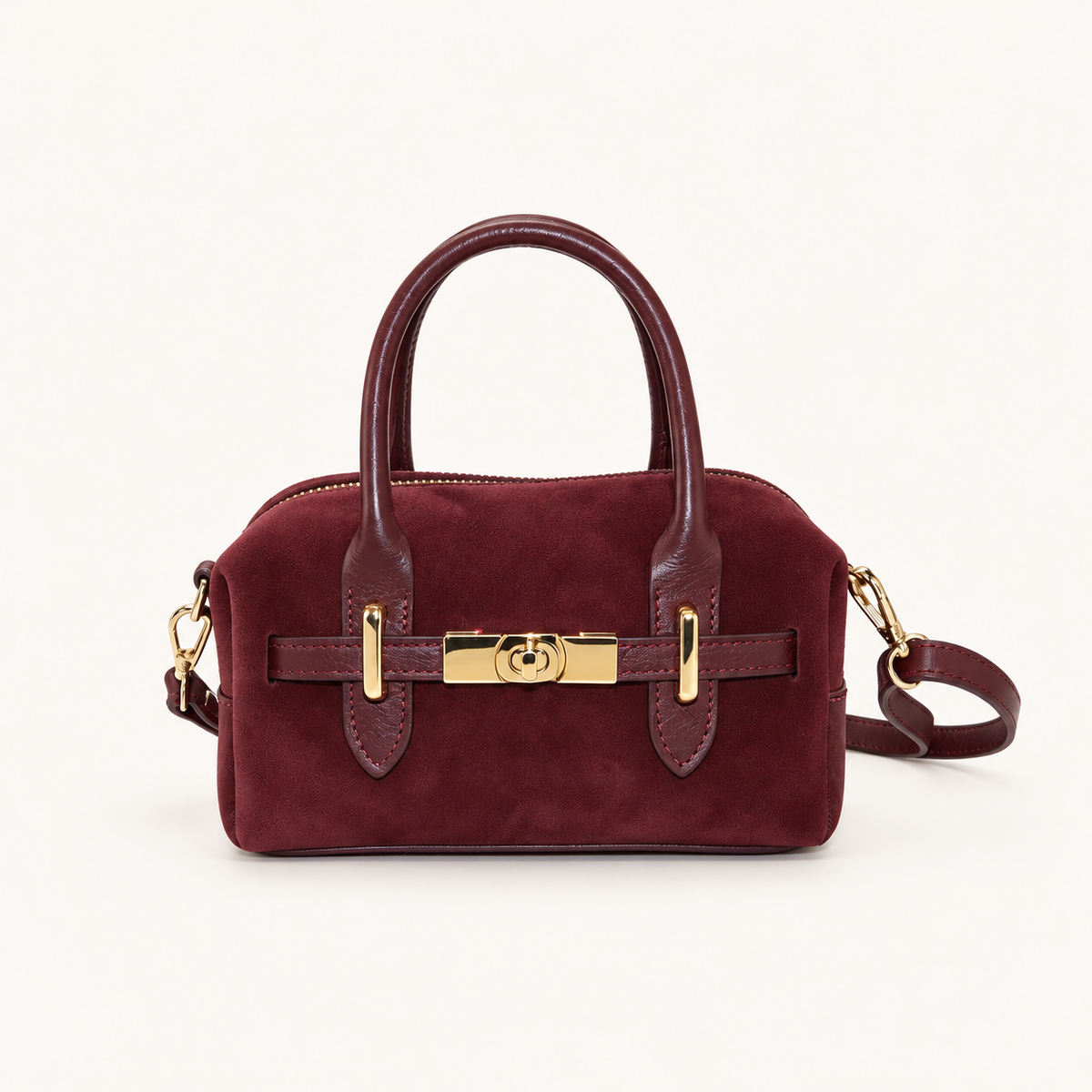 Mini Leather Handbag LR29832 – Bordeaux – vooraanzicht