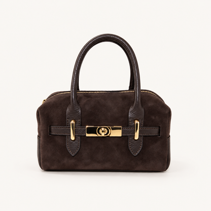Mini Leather Handbag LR29832 – Darkbrown – vooraanzicht