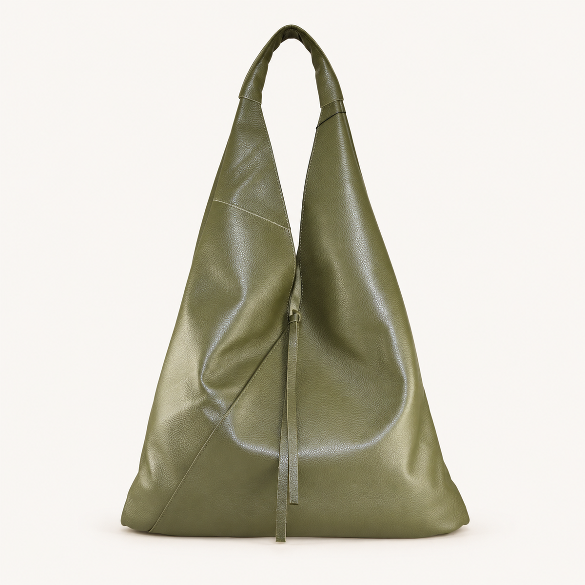 Leather Tie Shopper LS27829 – Green – vooraanzicht