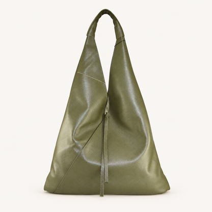 Leather Tie Shopper LS27829 – Green – vooraanzicht