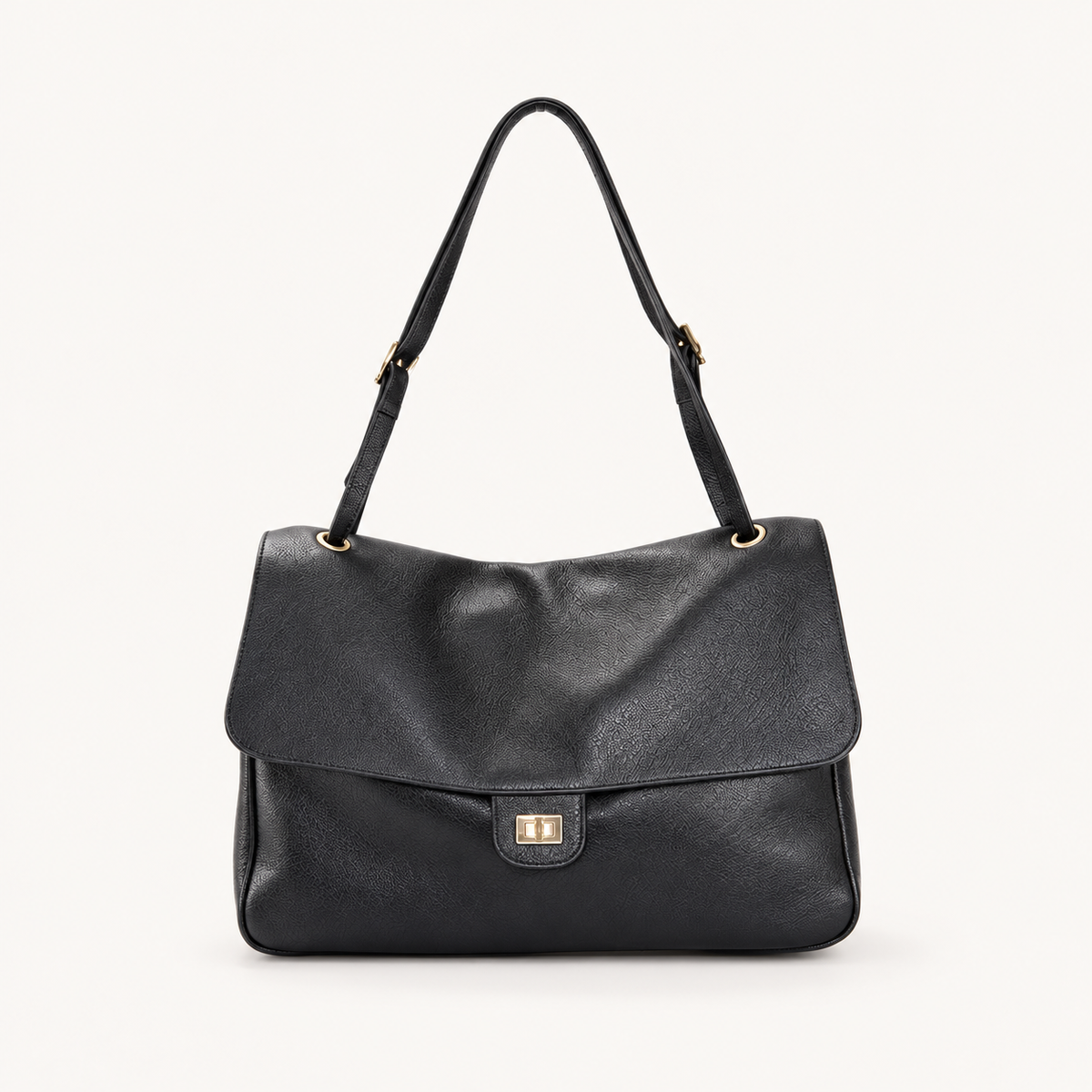 Leather Everyday Shoulder Bag MC39843 – Nero – vooraanzicht