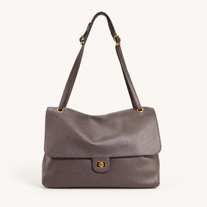 Leather Everyday Shoulder Bag MC39843 – Darkbrown – vooraanzicht