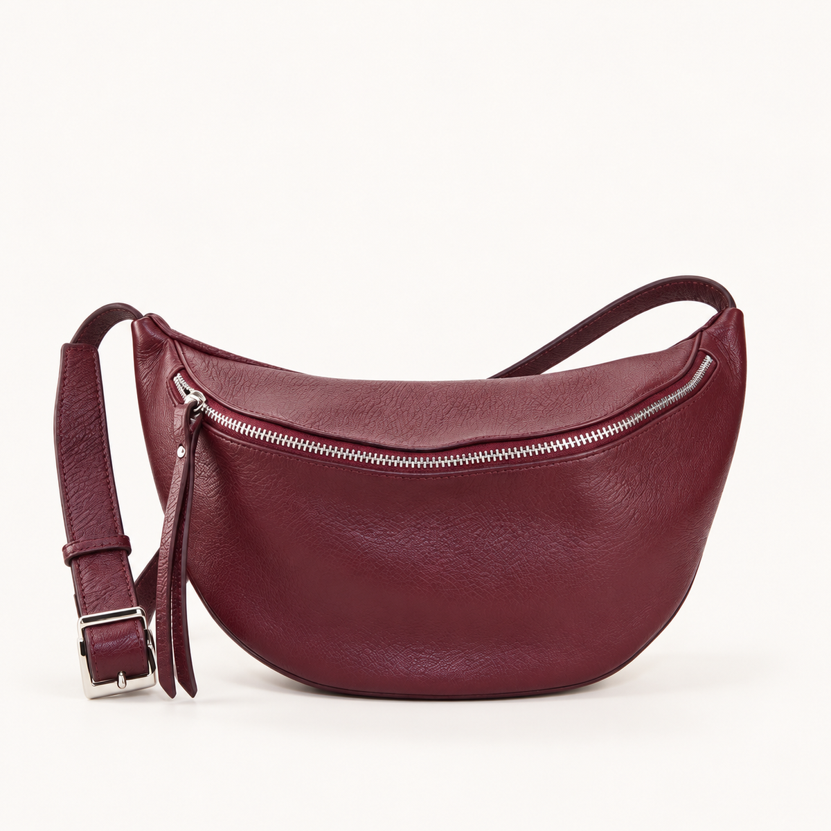 Leather Crossbody Belt Bag MP25827 – Bordeaux – vooraanzicht