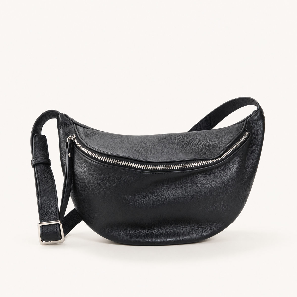 Leather Crossbody Belt Bag MP25827 – Nero – vooraanzicht