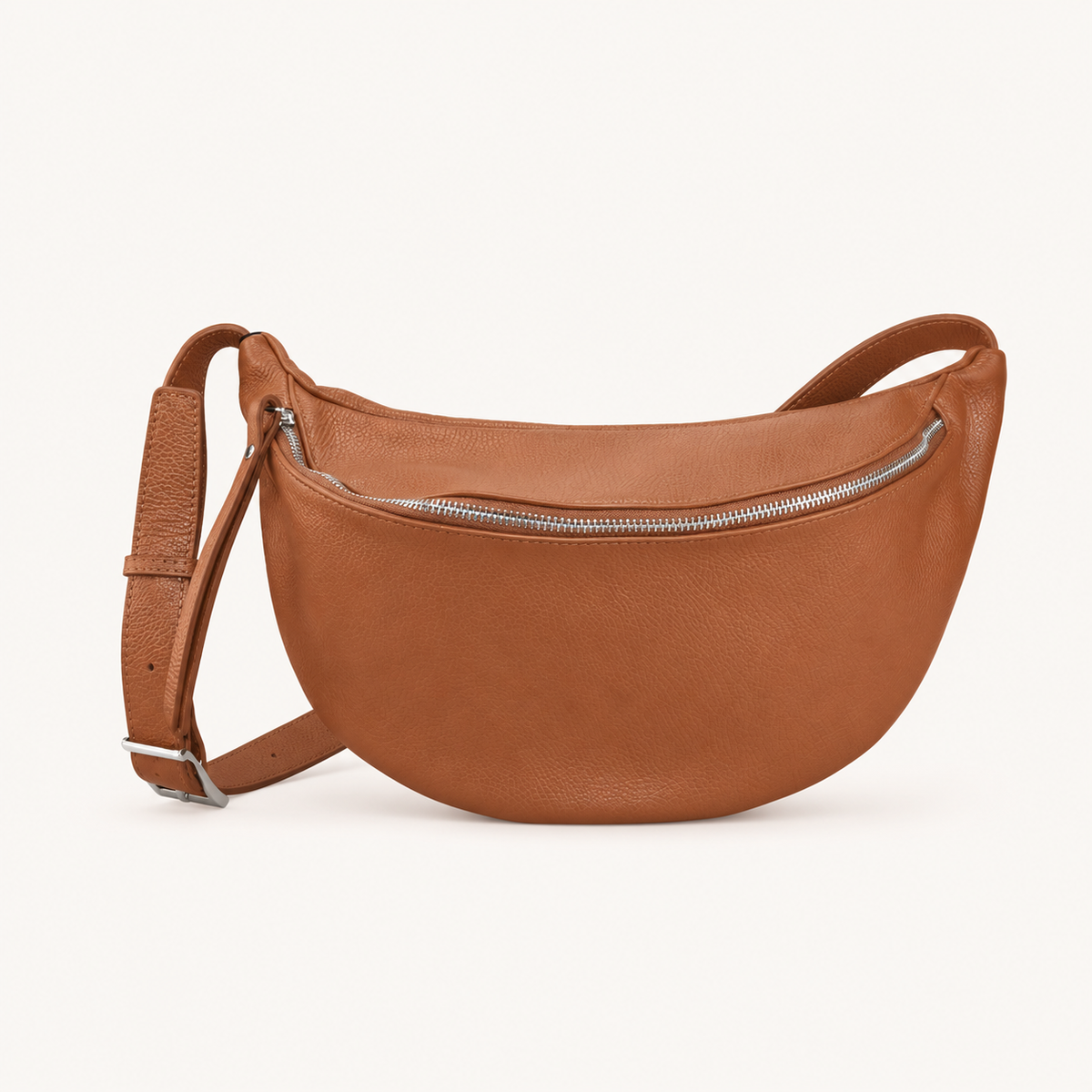 Leather Crossbody Belt Bag MP25827 – Tan – vooraanzicht