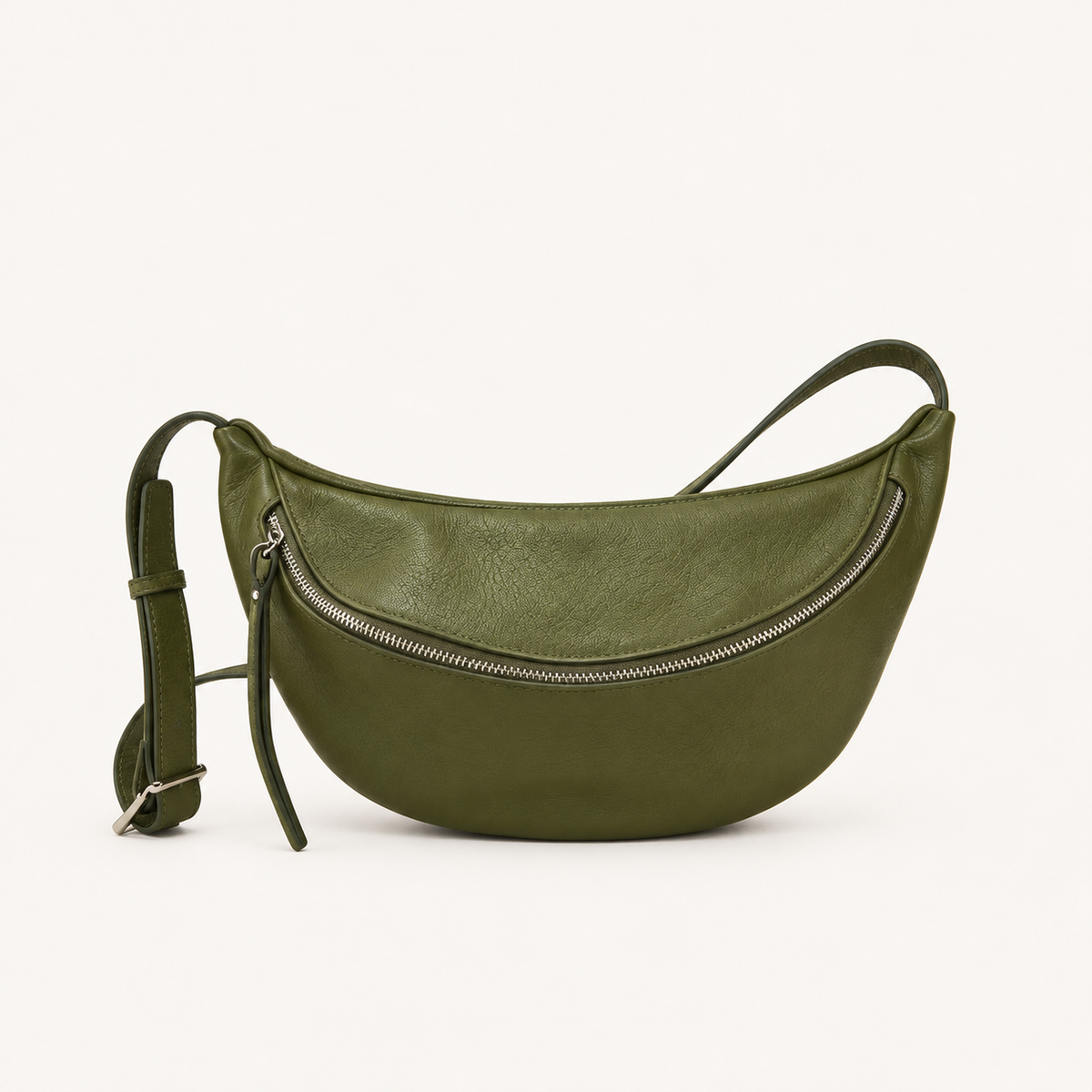 Leather Crossbody Belt Bag MP25827 – Green – vooraanzicht