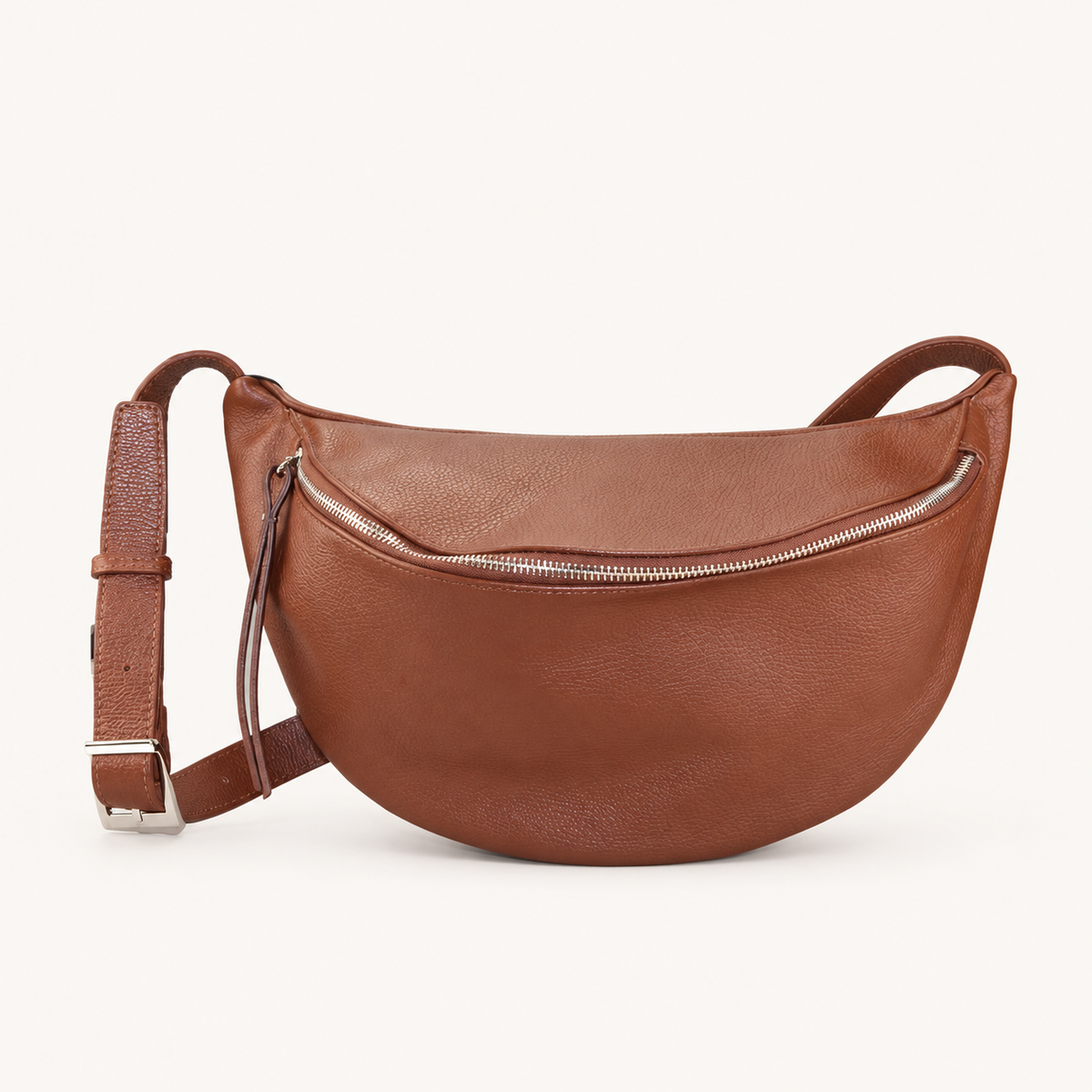 Leather Crossbody Belt Bag MP25827 – Brown – vooraanzicht