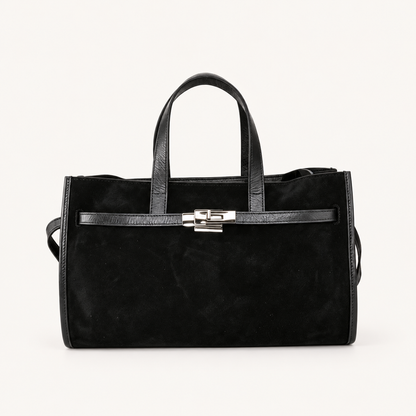 Leather Structured Handbag QH39843 – Nero – vooraanzicht
