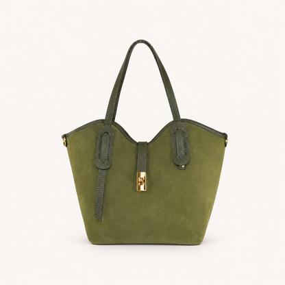 Suede Rounded Shoulder Bag TM35838 – Green – vooraanzicht
