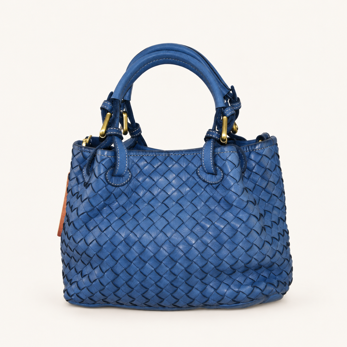 Vintage Leather Crossbody Bag ZI52857 – Blue – vooraanzicht