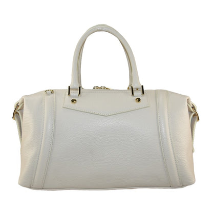 Leather hand bag with shoulder strap