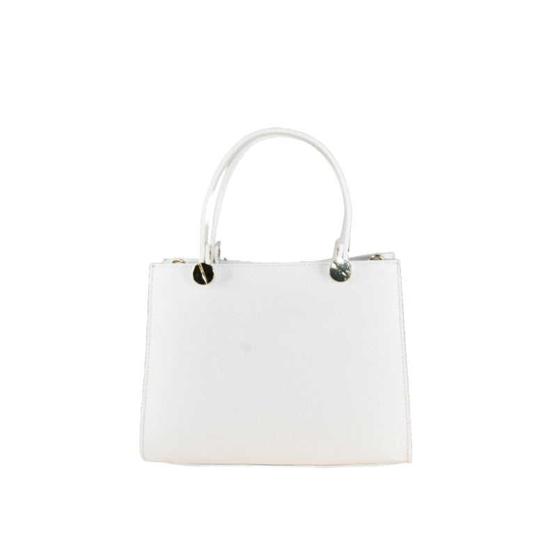 Leather handbag with shoulder strap