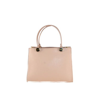 Leather handbag with shoulder strap