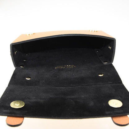 Leather shoulder bag with chain strap