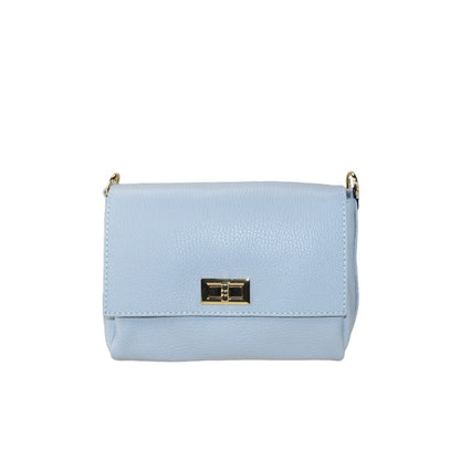 Leather shoulder bag with shoulder strap