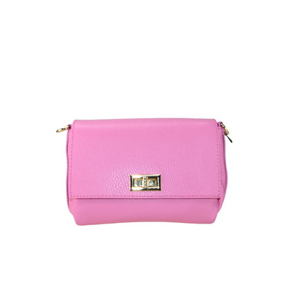 Leather shoulder bag with shoulder strap