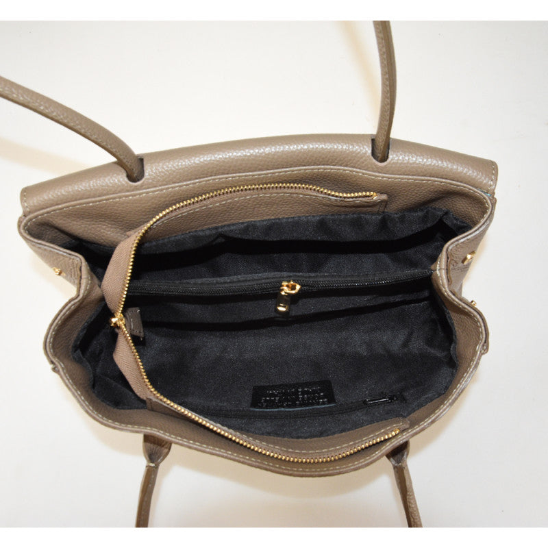 Structured Leather Crossbody Bag