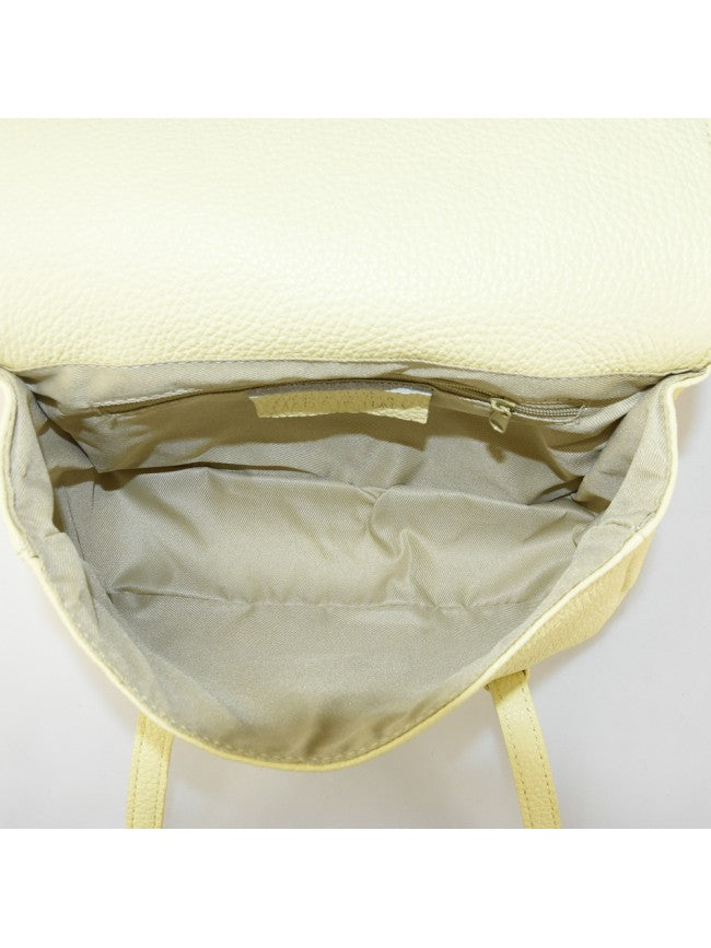 Leather shoulder bag with shoulder strap