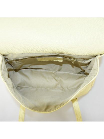 Leather shoulder bag with shoulder strap