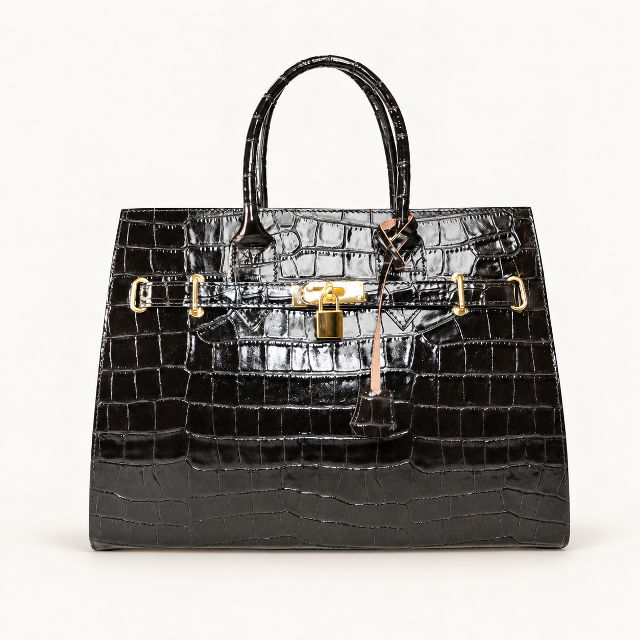 Embossed Leather Handbag