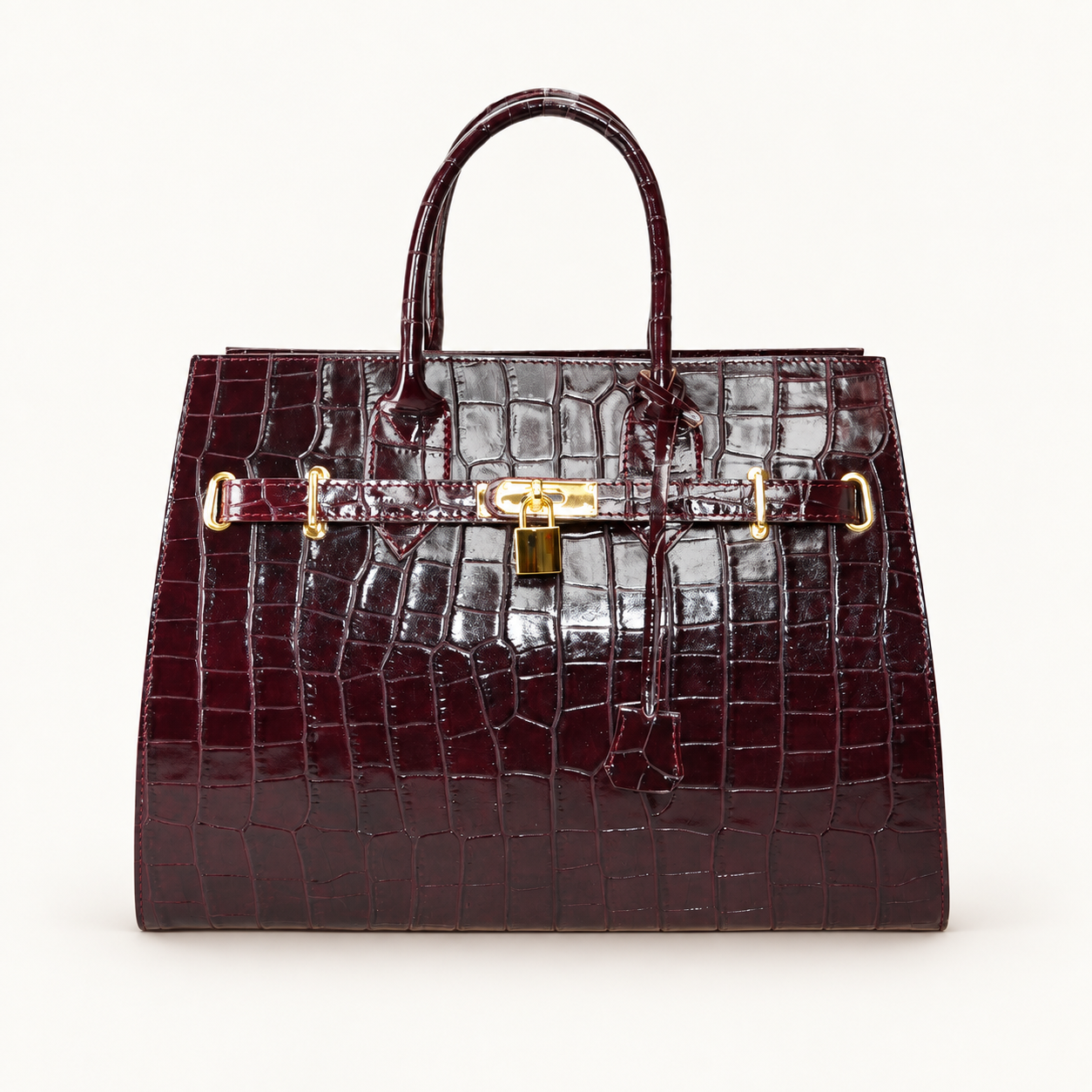 Embossed Leather Handbag