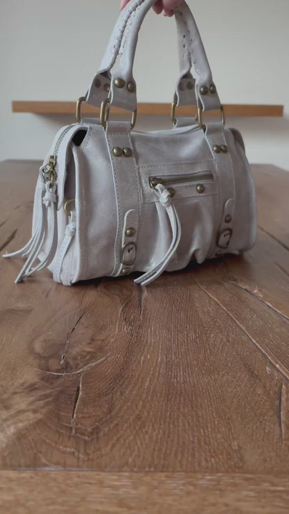 White trendy handbag