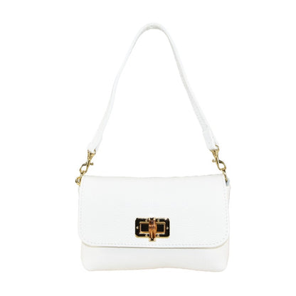 Woman leather pochette 100% made italy