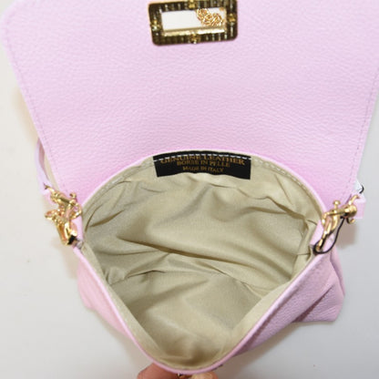 Woman leather pochette 100% made italy