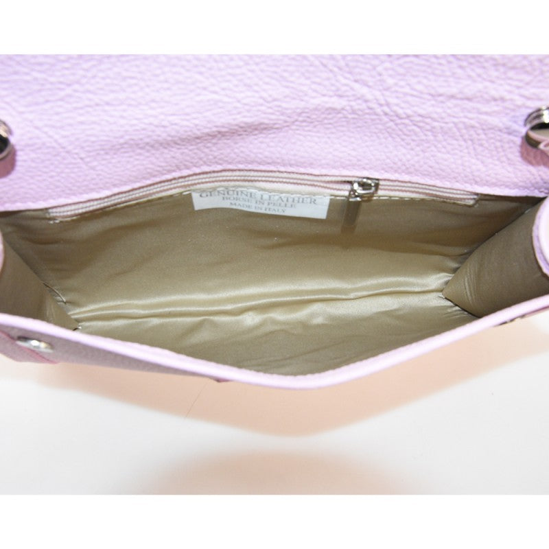 Woman leather pochette 100% made italy