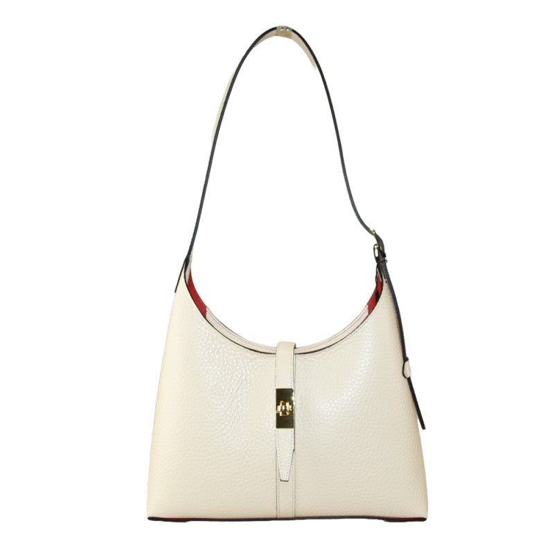 Woman leather shoulder bag 100% made italy